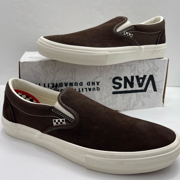 Vans Men’s Skate Slip-OnChocolate BrownVN0A5FCAZR6 Sneakers